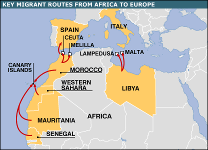migrant routes