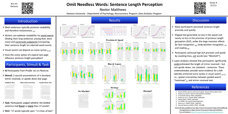 Omit Needless Words: Sentence Length Perception, VSS 2022